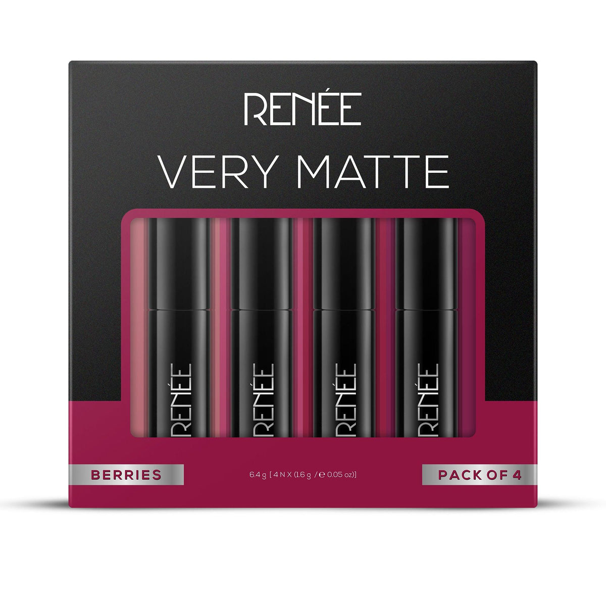RENEE Very Matte Lipsticks Pack of 4, 6.4g