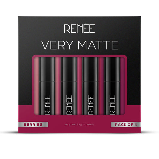 RENEE Very Matte Lipsticks Pack of 4, 6.4g