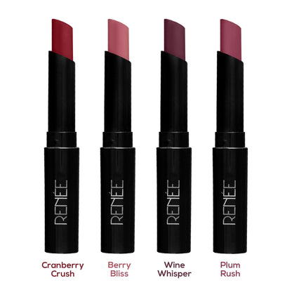 RENEE Very Matte Lipsticks Pack of 4, 6.4g
