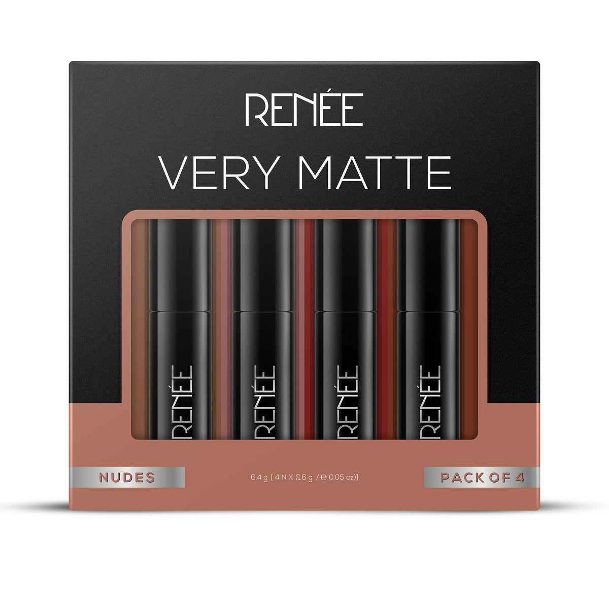 RENEE Very Matte Lipsticks Pack of 4, 6.4g