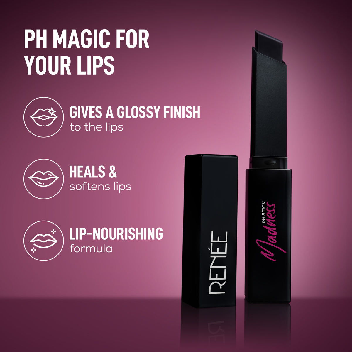 RENEE Madness pH Lipstick, 3g