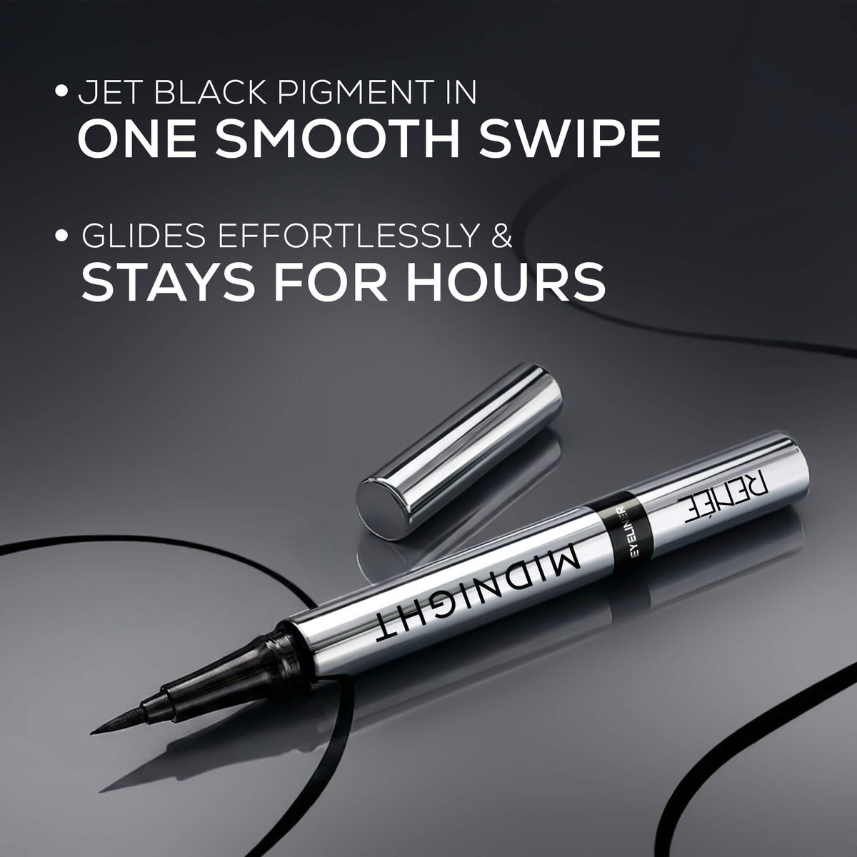 RENEE Midnight Waterproof & Smudge-proof Sketchpen Eyeliner