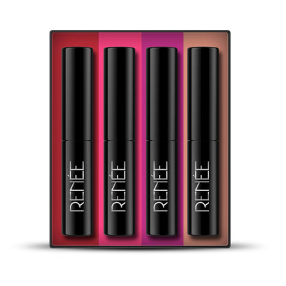 RENEE Very Matte Lipsticks Pack of 4, 6.4g